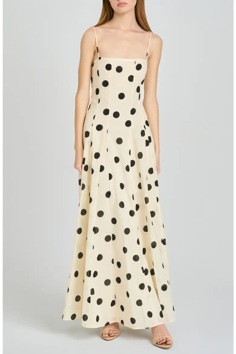 Carolina Polka Dot Cotton Godet Maxi Dress (Women) | Nordstrom | Nordstrom