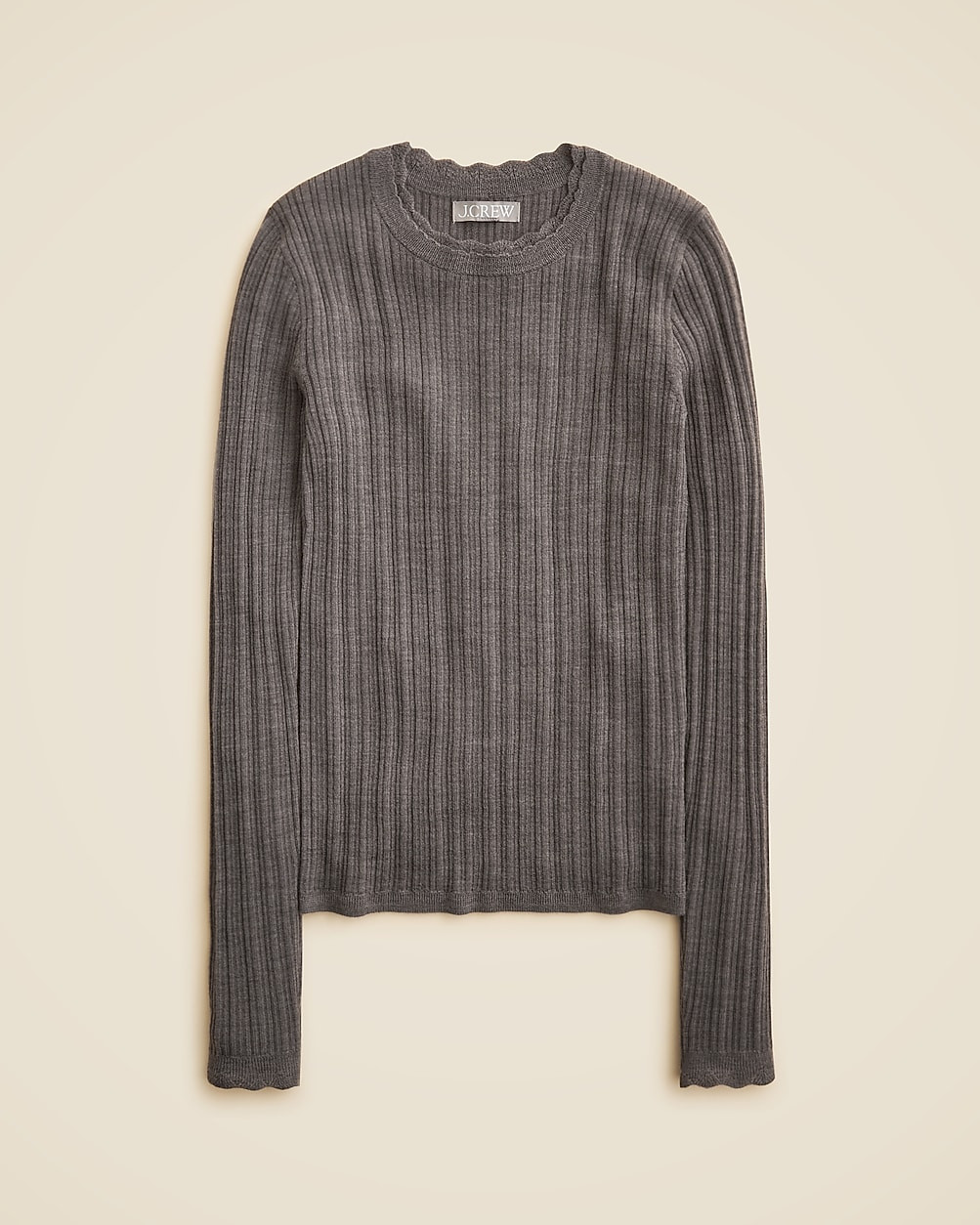 Layered pointelle sweater-tee in merino wool | J. Crew US
