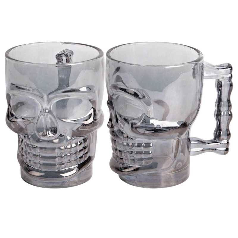 Midnight Shadows Smoke Glass Skull Mug | At Home