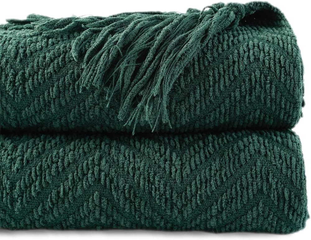 BATTILO HOME Forest Green Throw Blanket for Couch, Knit Christmas Throw Blanket Versatile for Cha... | Amazon (CA)