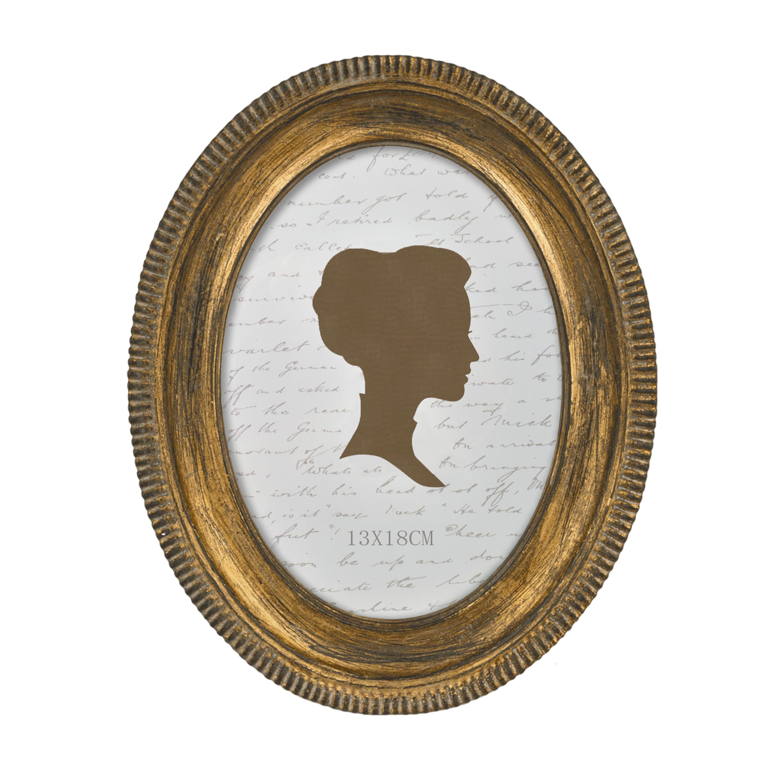 AELS 5x7 Inch Vintage Oval Picture Frame, Elegant Antique Ridged Design Photo Frames with Glass F... | Amazon (US)