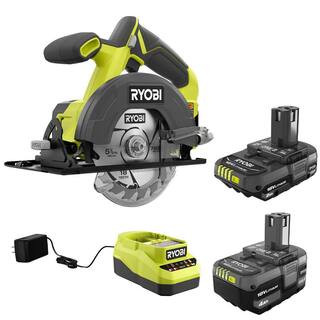 ONE+ 18V Lithium-Ion Kit with 2.0 Ah and 4.0 Ah Batteries, Charger, and ONE+ 18V Cordless 5-1/2 i... | The Home Depot