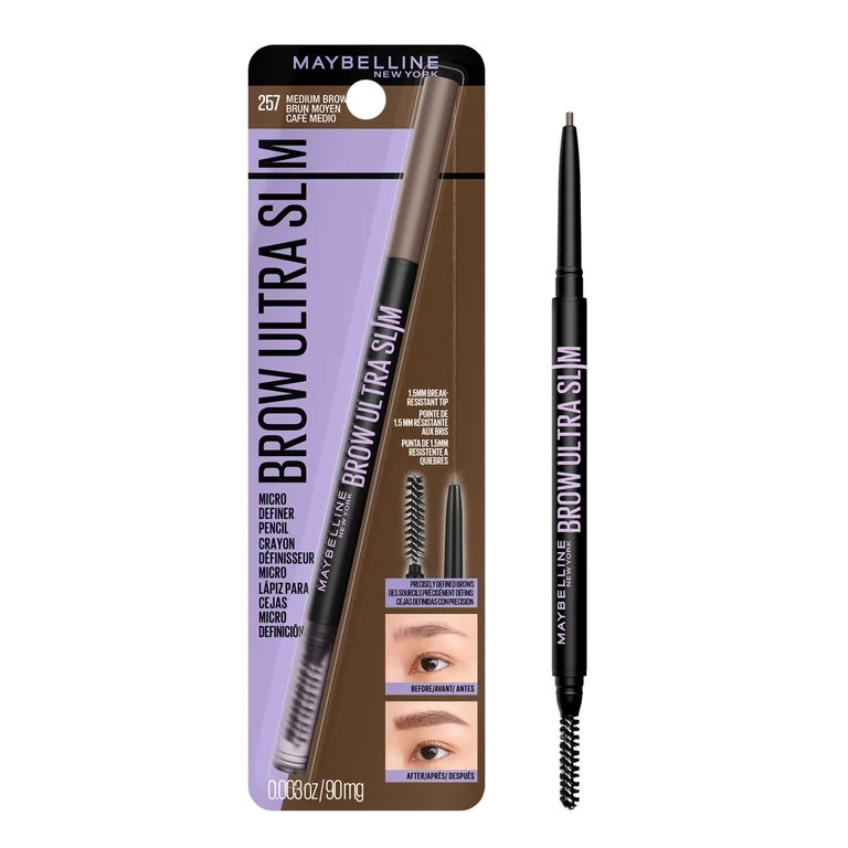 Maybelline Express Brow Ultra Slim Pencil Eyebrow Makeup, Medium Brown | Walmart (US)