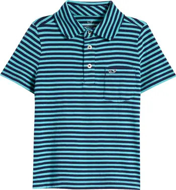 vineyard vines Kids' Island Stripe Pocket Polo | Nordstrom | Nordstrom