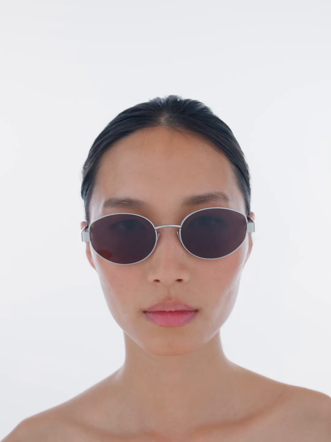 Oval metal sunglasses | Massimo Dutti UK