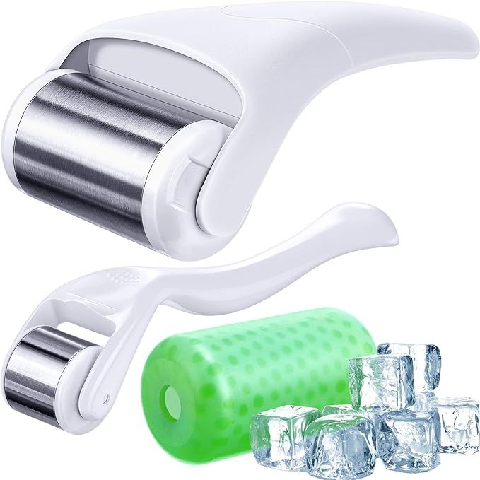 3 Pieces Ice Face Roller Set Include 2 Pieces Stainless Steel Face Roller Massager Ice Skin Rolle... | Amazon (US)