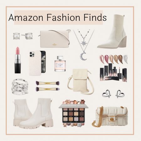 Amazon Fashion Finds!! White and neutral boots, silver jewelry, ivory purse, beauty, perfume! Amazon accessories 

#LTKitbag #LTKshoecrush #LTKunder100