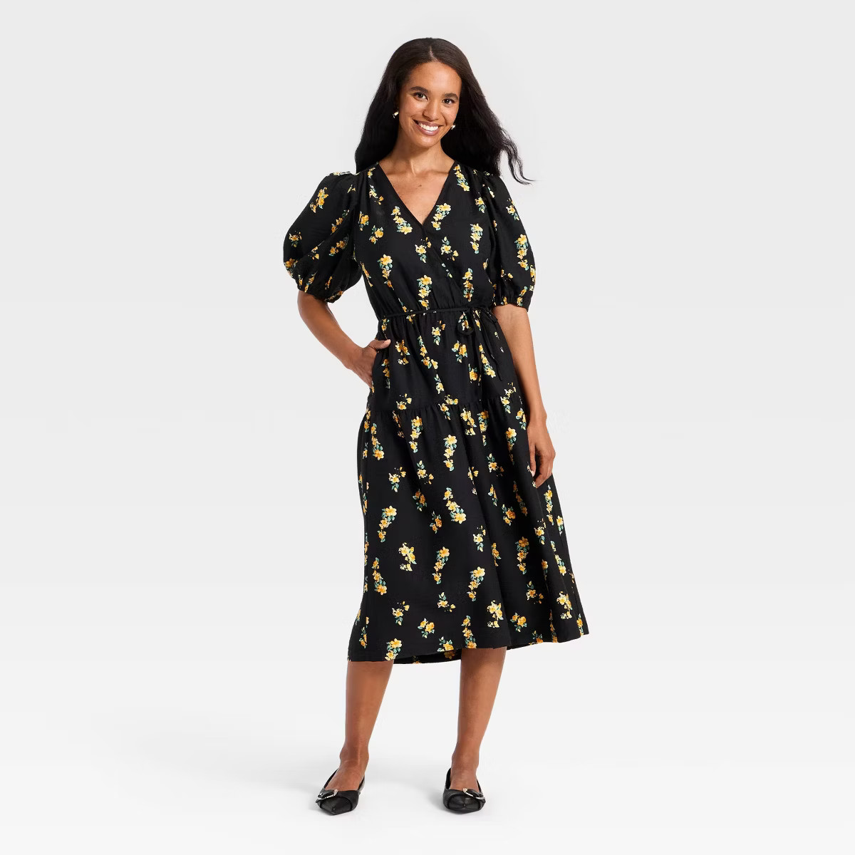 Women's Wrap Tie Tier Dress - A New Day™ | Target