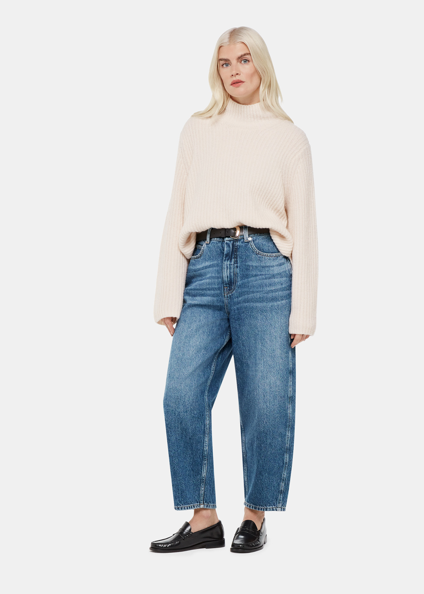 Whistles Women's Petite Authentic Barrel Leg Jean | Whistles