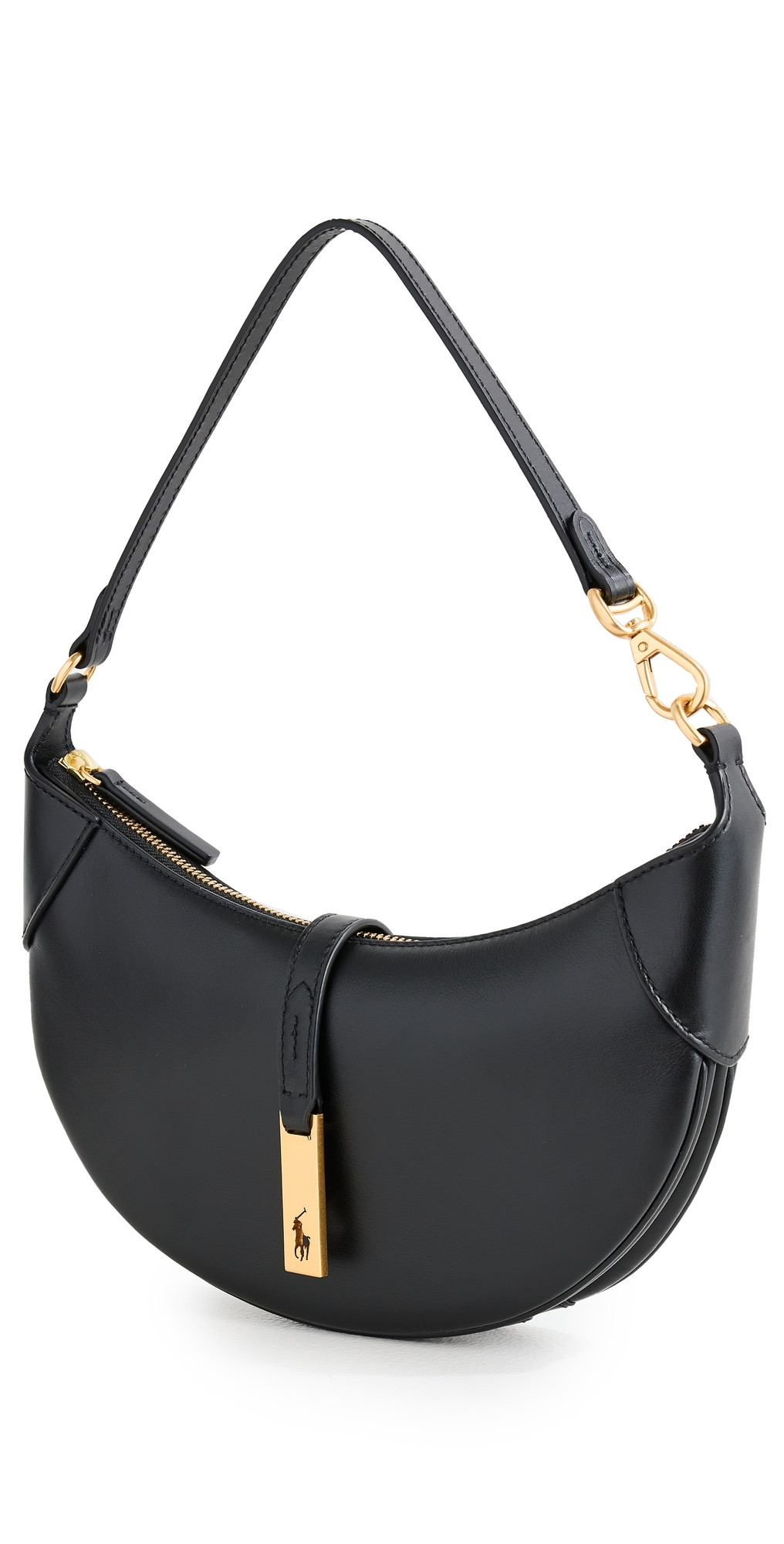 Polo Ralph Lauren Small Grain Shoulder Bag Black One Size | Shopbop