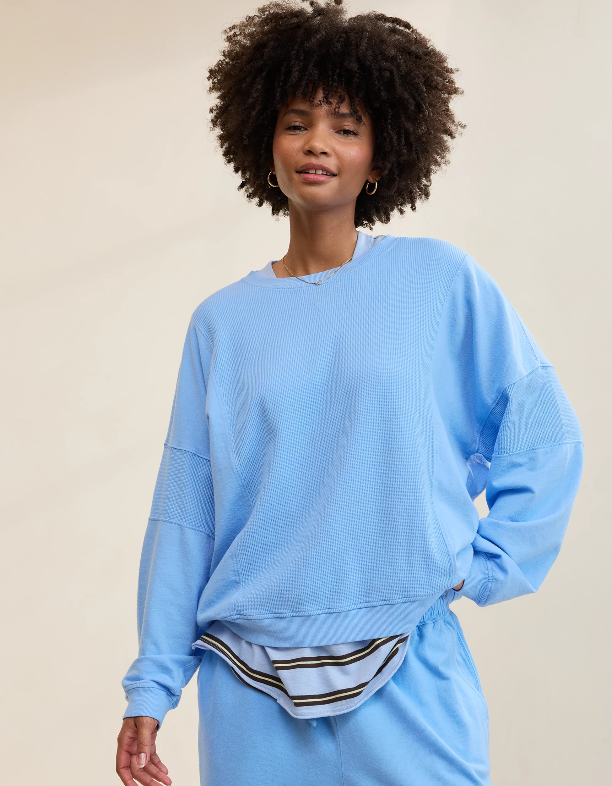 Aerie Unwind Waffle Long Sleeve T-shirt | Aerie