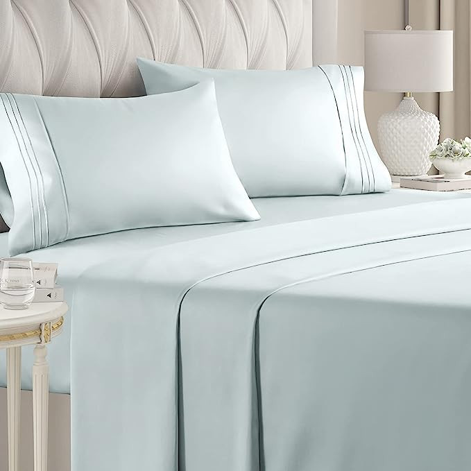 Queen Size Sheet Set - Breathable & Cooling Sheets - Hotel Luxury Bed Sheets - Extra Soft - Deep ... | Amazon (US)
