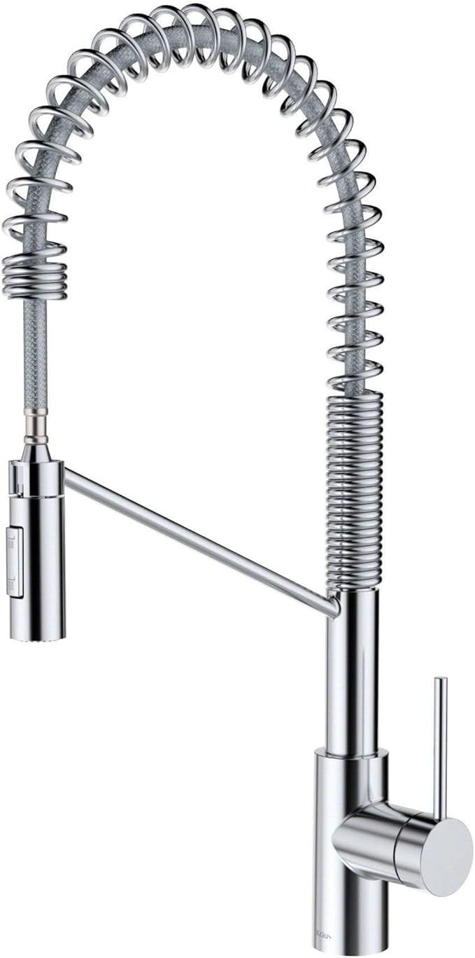 Kraus KPF-2631CH Single Handle Pull Down Commercial Kitchen Faucet, 21.75 inch, Chrome | Amazon (US)