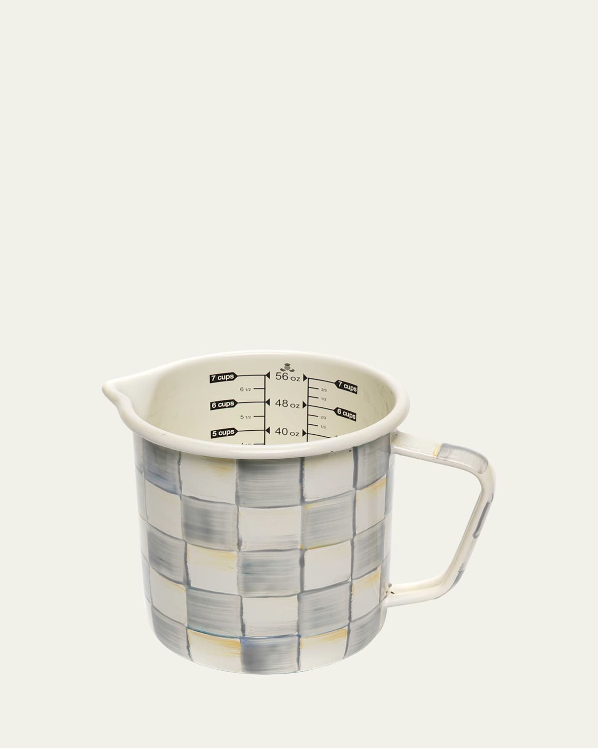 5.75" Sterling Check Enamel 7-Cup Measuring Cup | Bergdorf Goodman