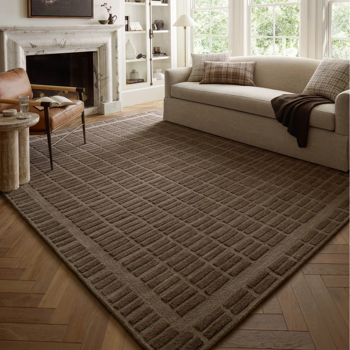 Chris Loves Julia x Loloi Bradley Cocoa / Cocoa Area Rug | Wayfair North America