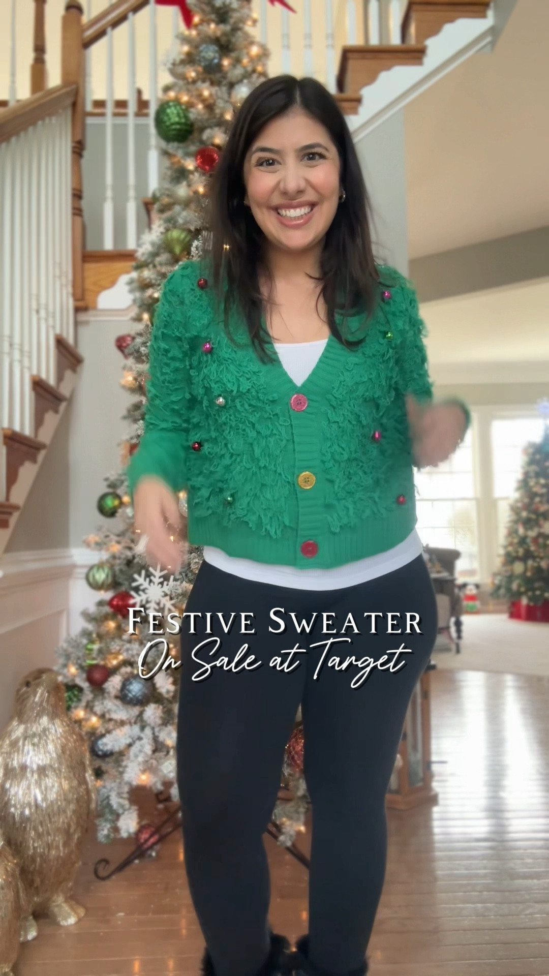 If this isn’t the stinkin’ cutest and festive Christmas sweater, I don’t know what is! Comes in regular and plus size - super affordable. Currently fully stocked. Grab it now, just in time for all the holiday fun. 🎄

#LTKParties #LTKHoliday #LTKSeasonal