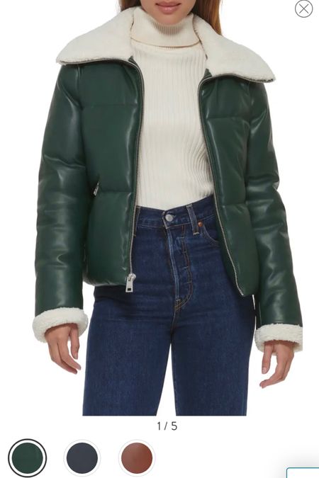 This item is on sale for 50% off right now!!
Bubble faux shearing collar puffer coat from Levi’s is to die for! 
I know green is a color that most people might think that it’s not an easy color to style,  but I think it is so unique. It comes in 3 different colors, black, tan, and forest green. This jacket has high quality and it sure will keep you warm and in style this winter

#LTKsalealert #LTKunder100 #LTKSeasonal