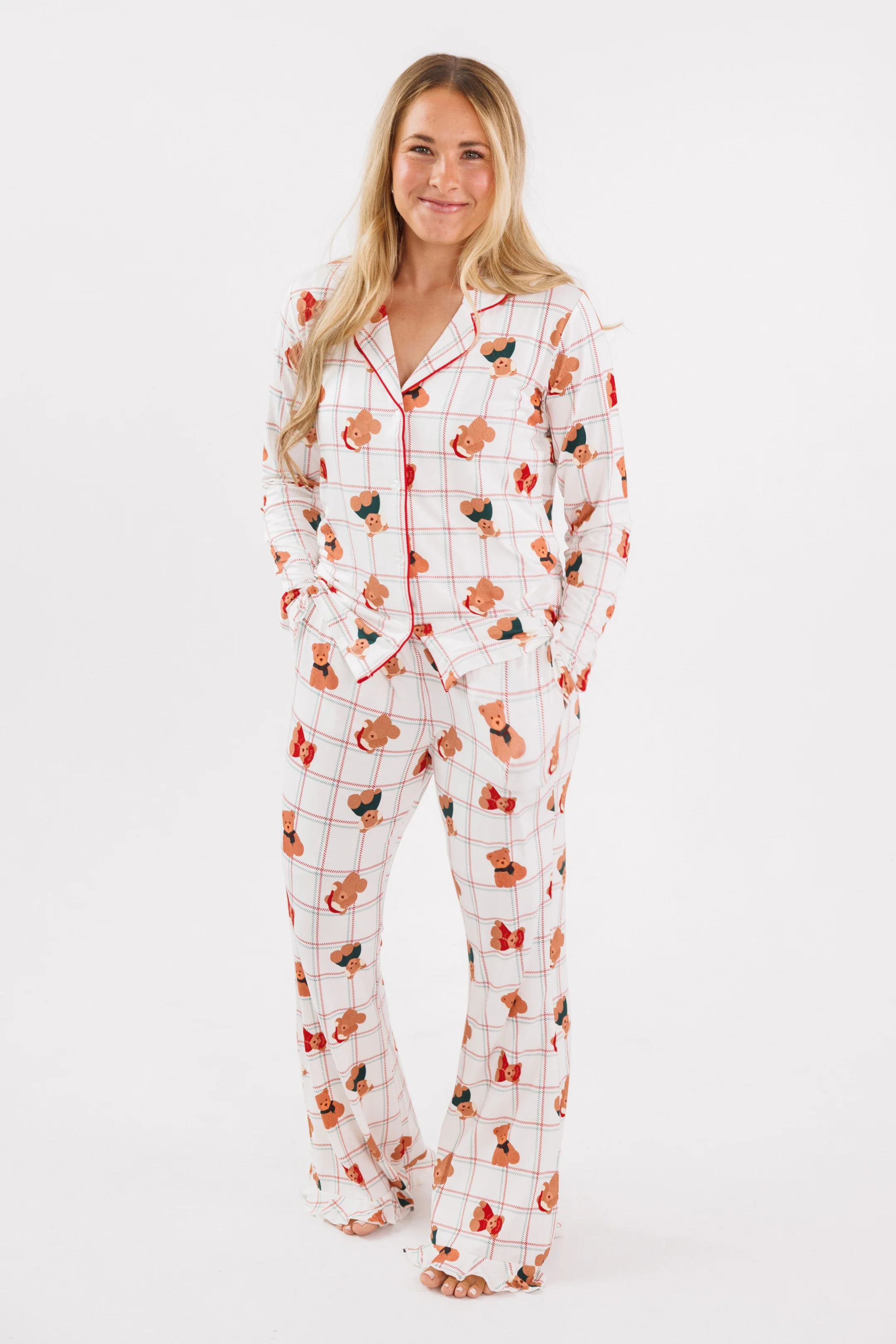 Cozy Christmas Bears Women's Long Sleeve Ruffle Set | Family Matching Pajama Sets | In My Jammers | In My Jammers