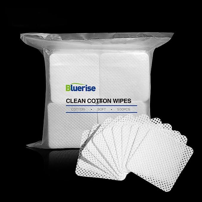 BLUERISE 500Pcs White Lint Free Nail Wipes Nail Pliosh Remover Soft Gel Nail Polish Remover Pads ... | Amazon (US)