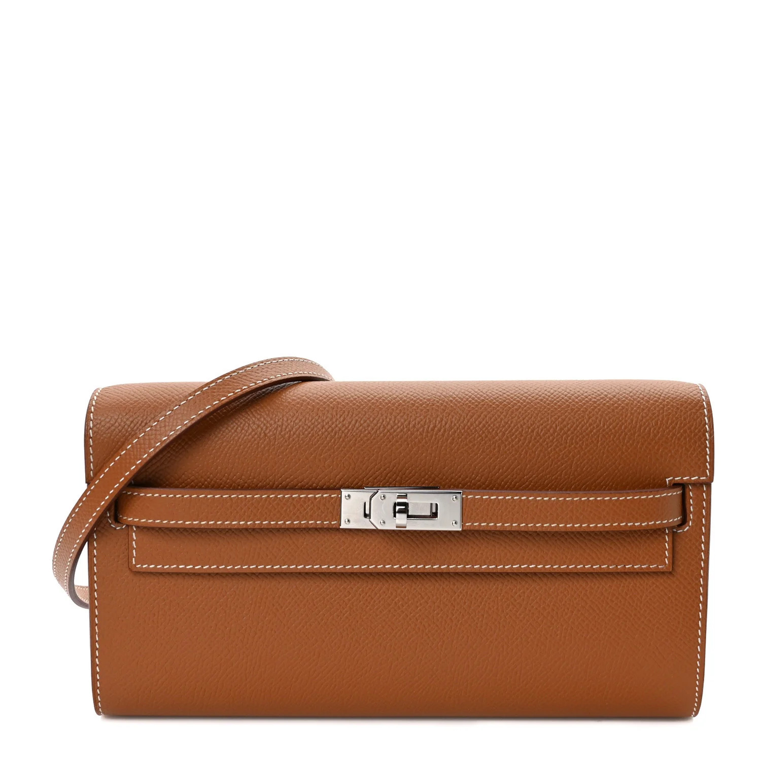 Epsom Kelly Wallet To Go Gold | FASHIONPHILE (US)