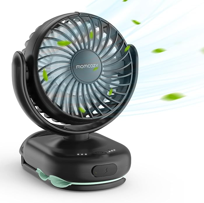 Momcozy Portable Stroller Fan with Clip, 4-Speed Mini Cooling Fan, 0.26 Lb | Amazon (US)