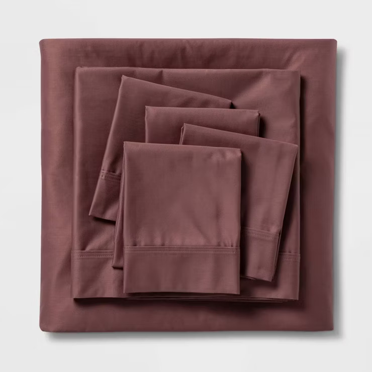 800 Thread Count Solid Sheet Set - Threshold Signature™ | Target