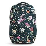Vera Bradley Recycled Lighten Up Reactive Grand Backpack, Hope Blooms Teal | Amazon (US)