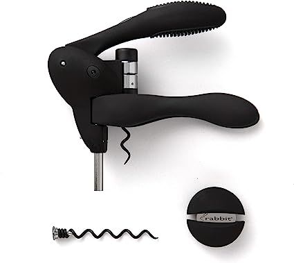 Rabbit Wine Corkscrew with Foil Cutter, 1 EA, Black | Amazon (US)