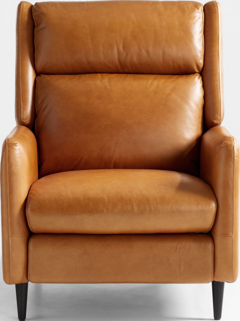 Pelle Leather Reclining Chair + Reviews | Crate & Barrel | Crate & Barrel