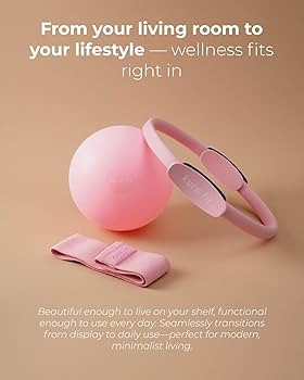 kure.fit Home Pilates Essentials Kit for Women | Pilates Ring, Mini Ball, Booty Band Set | Pilate... | Amazon (US)