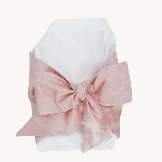 Bow Swaddle ® - Southern Blush Silk | The Beaufort Bonnet Company