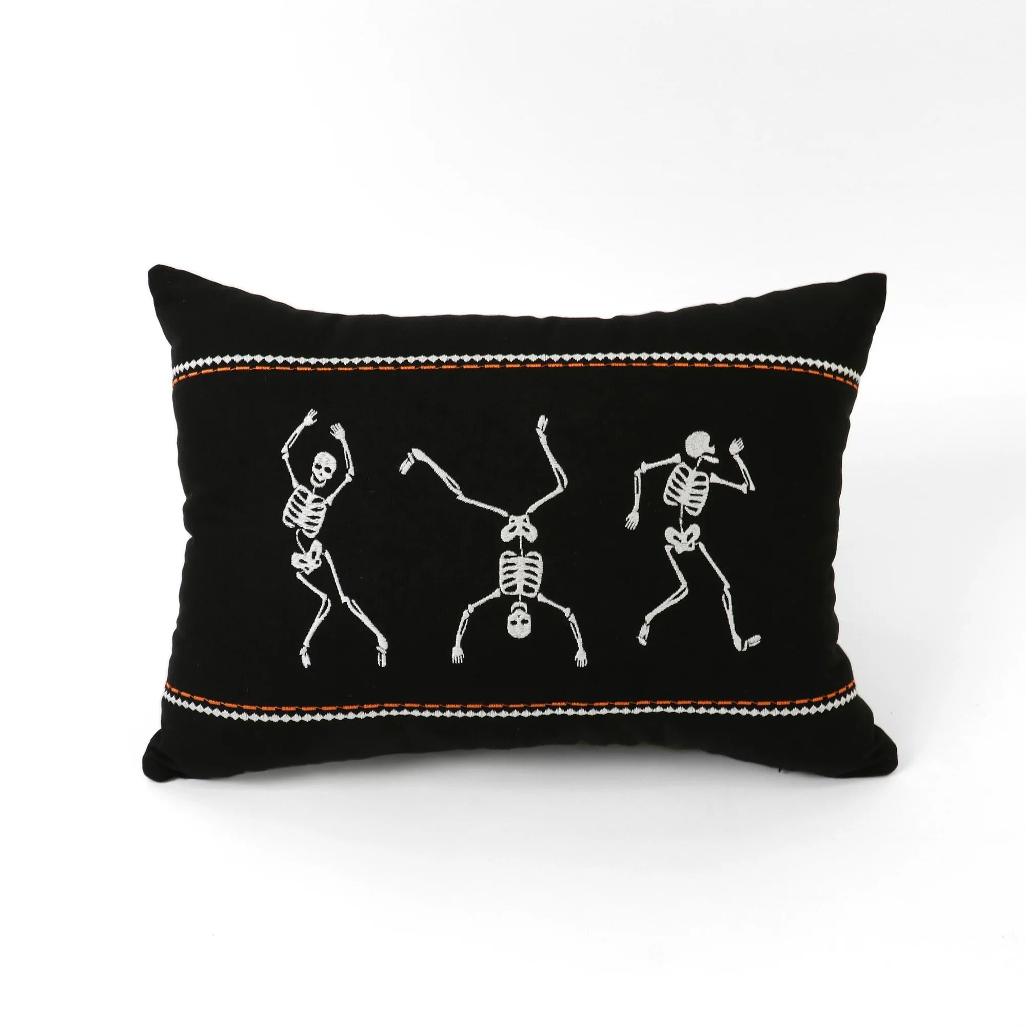 Lush Decor 100% Cotton Dance Skeleton Decorative Pillow Black Single 13X18 | Walmart (US)