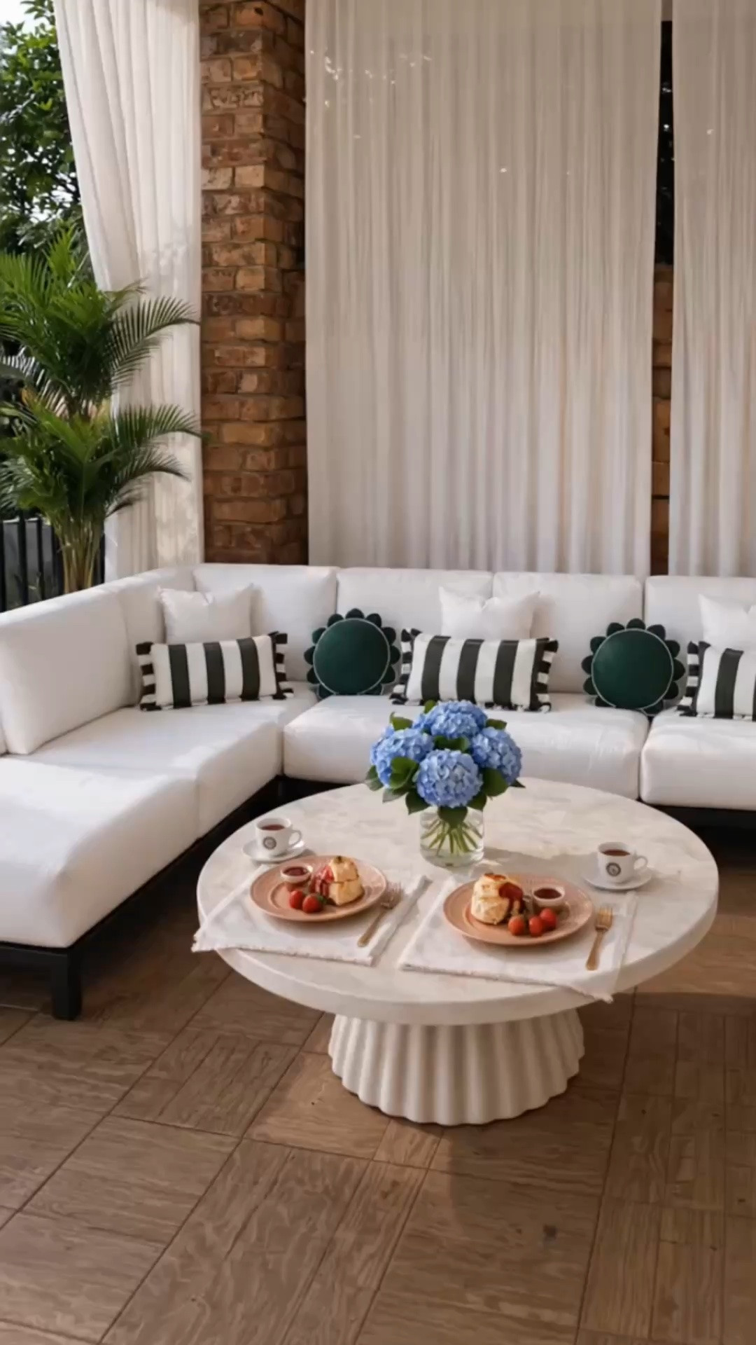 Sunday mornings are made for slow breakfasts, fresh coffee, and a patio that feels like your favorite little getaway. A cozy outdoor sectional, layered with beautiful outdoor pillows, crisp linen napkins, thoughtful tabletop details, and a simple dessert plate setup is all you need to create a relaxed morning worth lingering over. ✨☕🥐

#morningbreakfast #morningcoffee #SundayMood #dessertplate #tabletop #tableware #linennapkin #outdoorcoffeetable #outdoorsectional #outdoorpillow #outdoorcurtains #outdoordrapes #outdoorottoman #outdoorpouf #patiolifestyle #backyardlifestyle #outdoorliving #coastalstyle #LTKHome

#LTKdayinmylife #LTKvlog #LTKHome