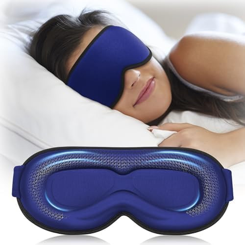 Weighted Blackout Sleep Mask, 3D Contoured Zero Eye Pressure, Lash-Friendly Deep Eye Cups, Adjust... | Amazon (US)