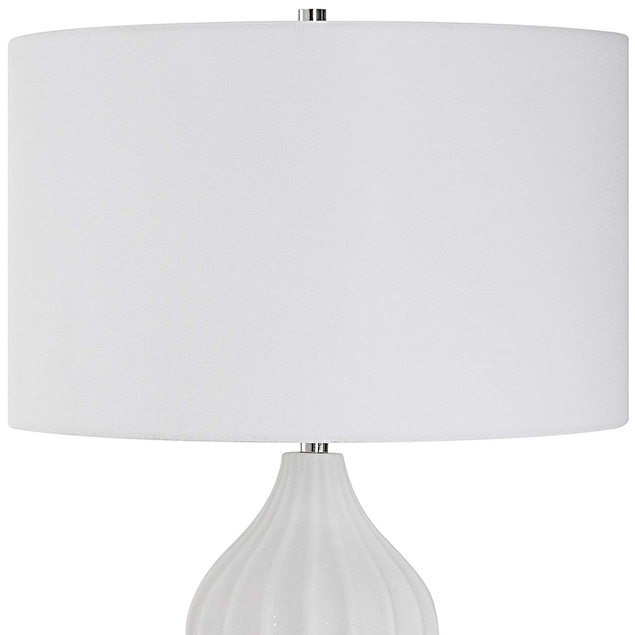 Uttermost Antoinette White Marble Gourd Table Lamp | Lamps Plus