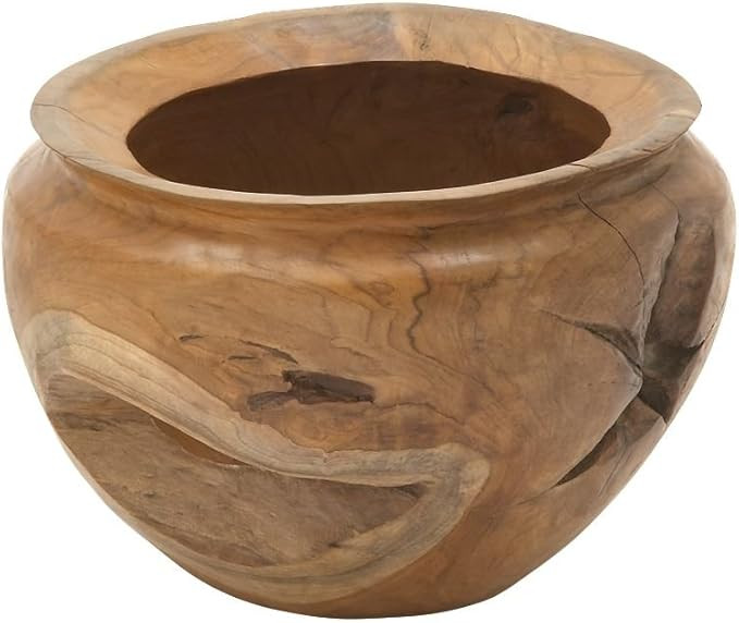 Deco 79 Bohemian Wood Decorative Bowl Teak 13" D, 9" H-75551, 13" x 9", Brown | Amazon (US)