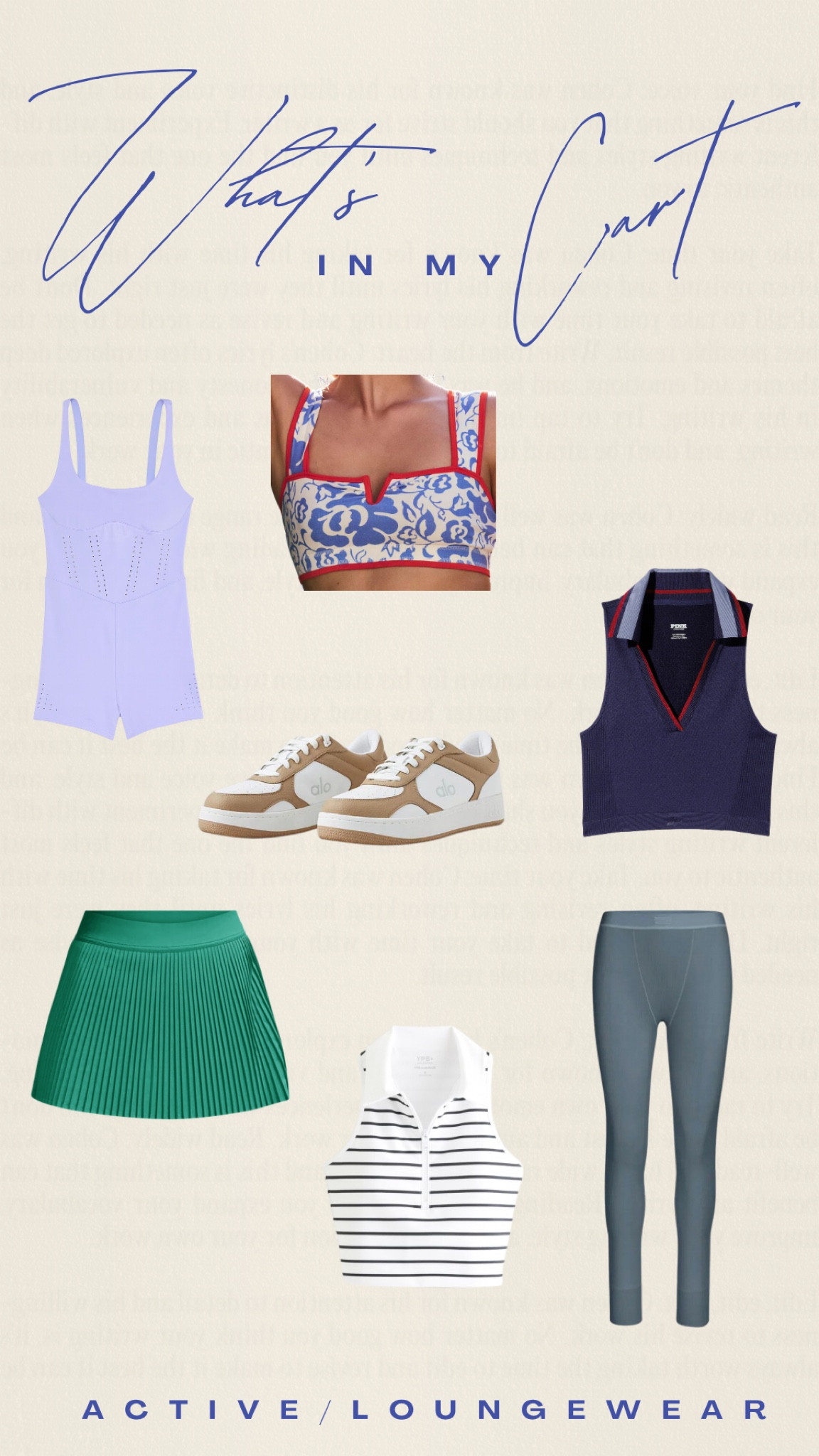 What’s In My Cart: Activewear Edition

#whatsinmycart #shopwithme #abercrombie #lululemon 
#freepeople 
#aloyoga 
