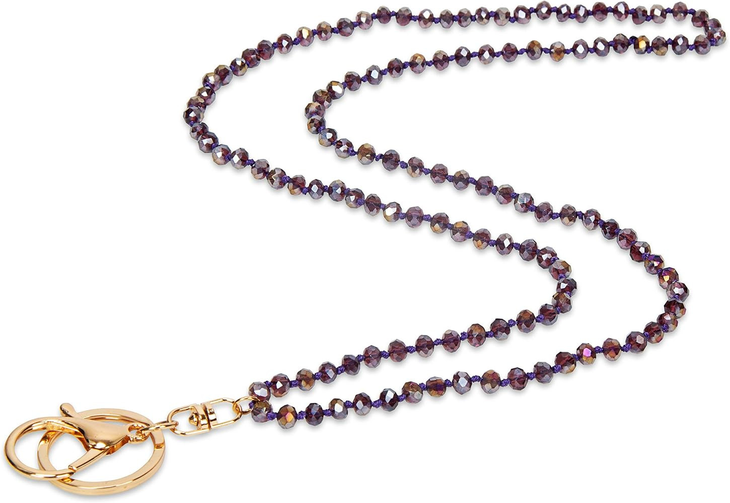 Pretty Cute Colored Lanyard Necklace for id badge key keychain with Beads for Women | Amazon (US)