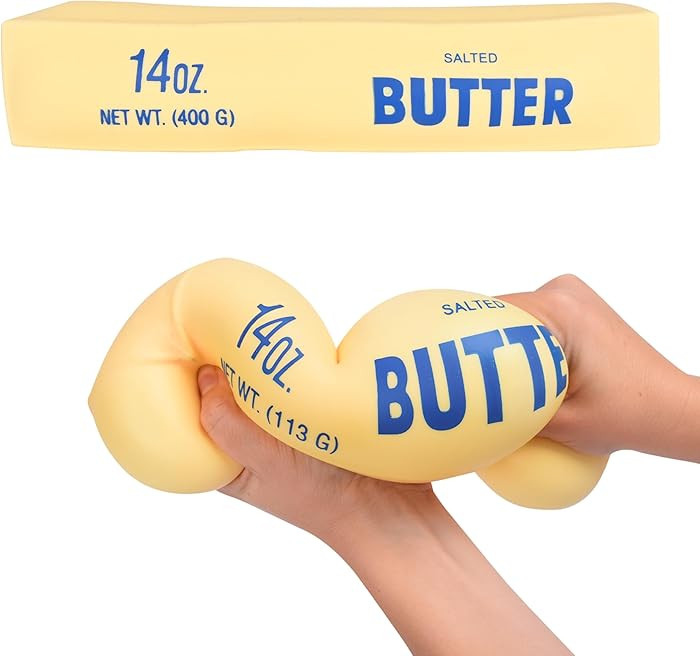 Toymendous Squeeze Butter, Jumbo Squishy Stress Toy, Children Ages 3+, 10.5 inches Long, Stretch ... | Amazon (US)