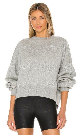 NSW Crew Fleece Trend Sweatshirt in Dark Grey Heather & White | Revolve Clothing (Global)