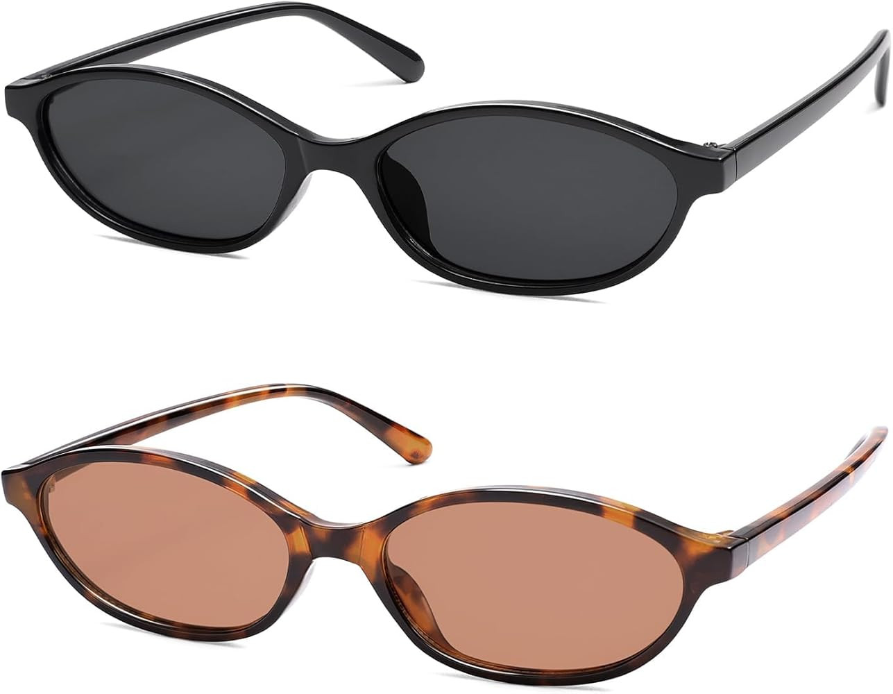 Retro Oval Cat Eye Sunglasses for Women Y2k Trendy Narrow Sunnies Designer Sun Glasses AR82253 | Amazon (US)