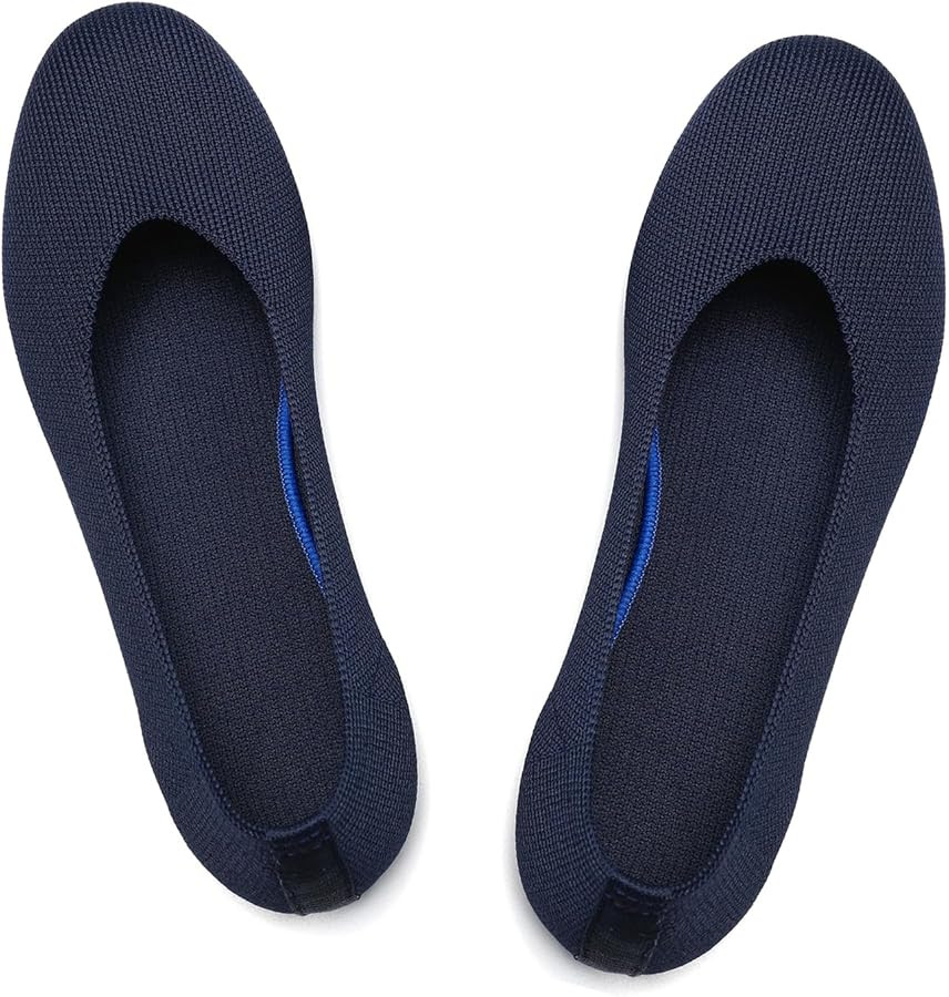 Women's Ballet Flat Dressy Casual Knit Shoes Round Toe Women Mesh Flats | Amazon (US)