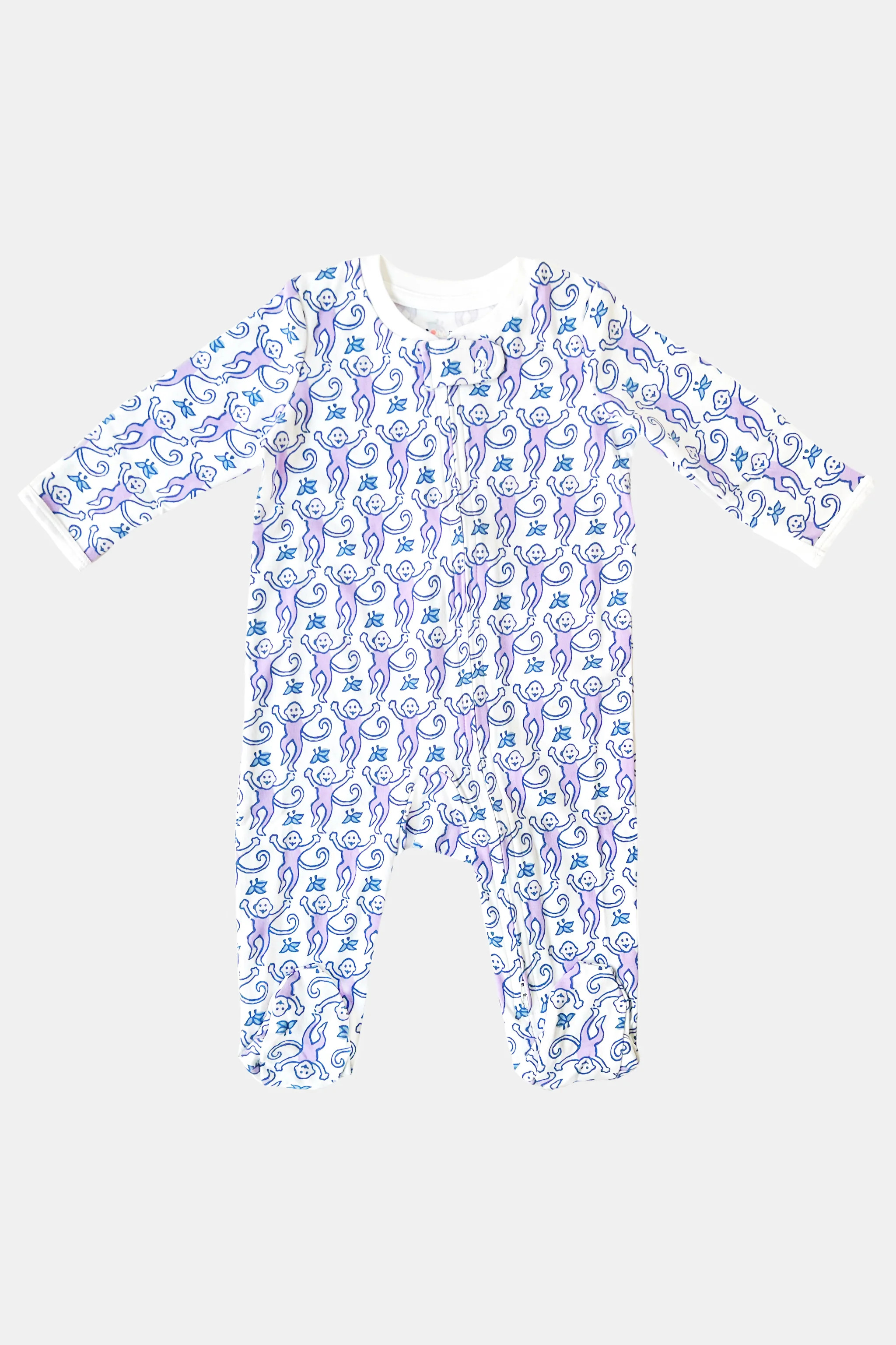 Infant Monkey Zipper Footie | Roller Rabbit | Roller Rabbit