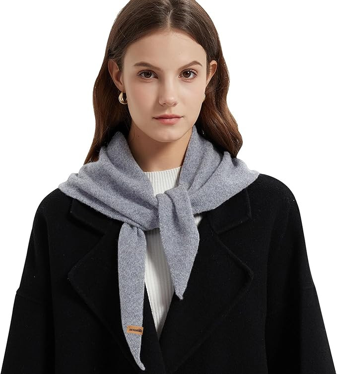 ACUSHLA 100% Merino Wool Triangle Scarf for Women Winter Neck Gaiter Warmer Knit Hooded Scarf Sof... | Amazon (US)