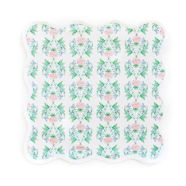 Square Scalloped Placemat, Garden Rose | The Avenue