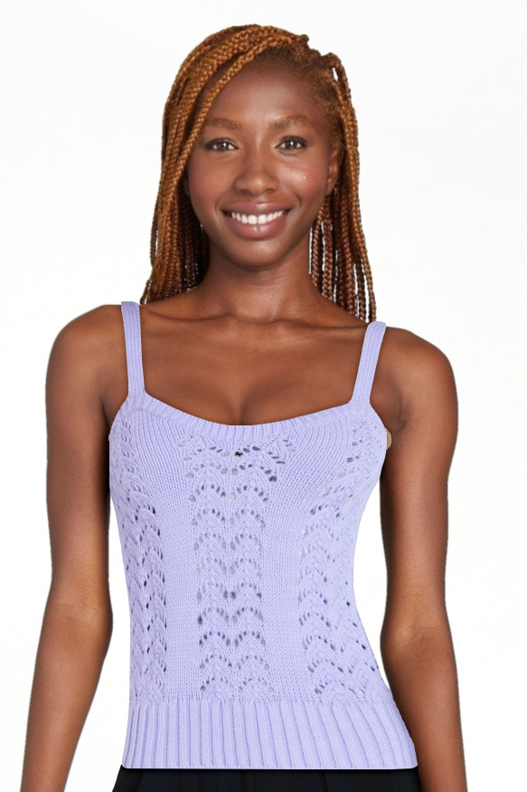 Scoop Women’s and Women's Plus Crochet Sweater Tank Top with Sweetheart Neck, Sizes XS-4X | Walmart (US)