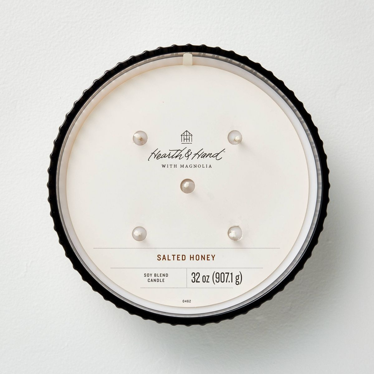 Ribbed Glass Salted Honey Jar Candle Beige - Hearth & Hand™ with Magnolia | Target