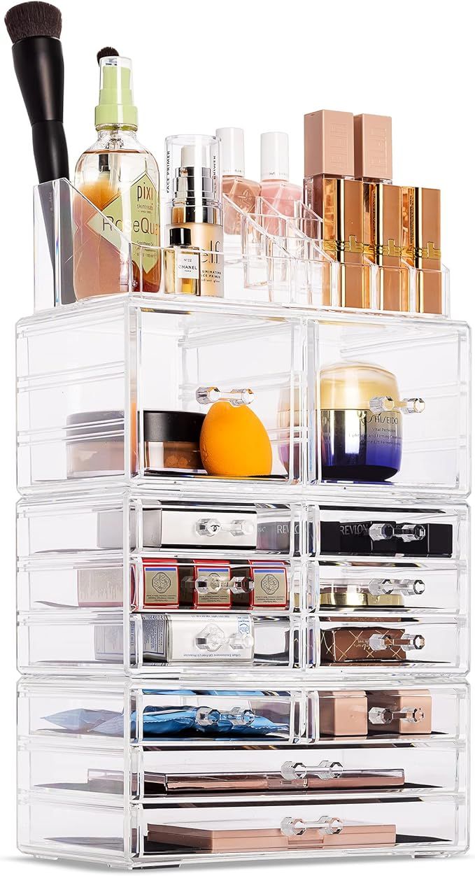 Sorbus Cosmetic Makeup and Jewelry Storage Case Tower Display Organizer - Spacious Design - Great... | Amazon (US)