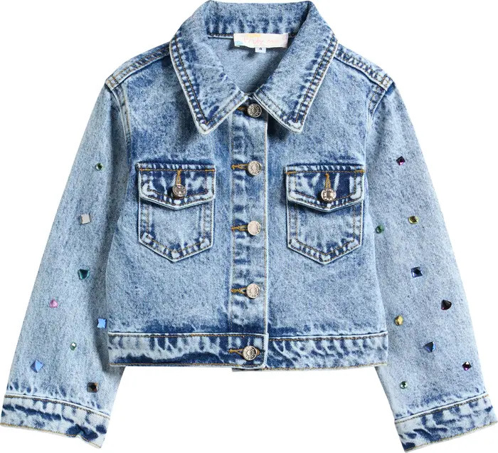 Truly Me Kids' Bejeweled Denim Jacket | Nordstrom | Nordstrom