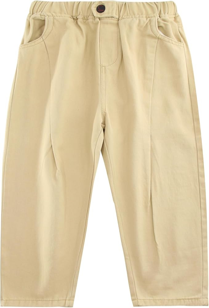 Kids Pants Boys with Solid Color, Boys Slacks Pull on Pants for School | Amazon (US)